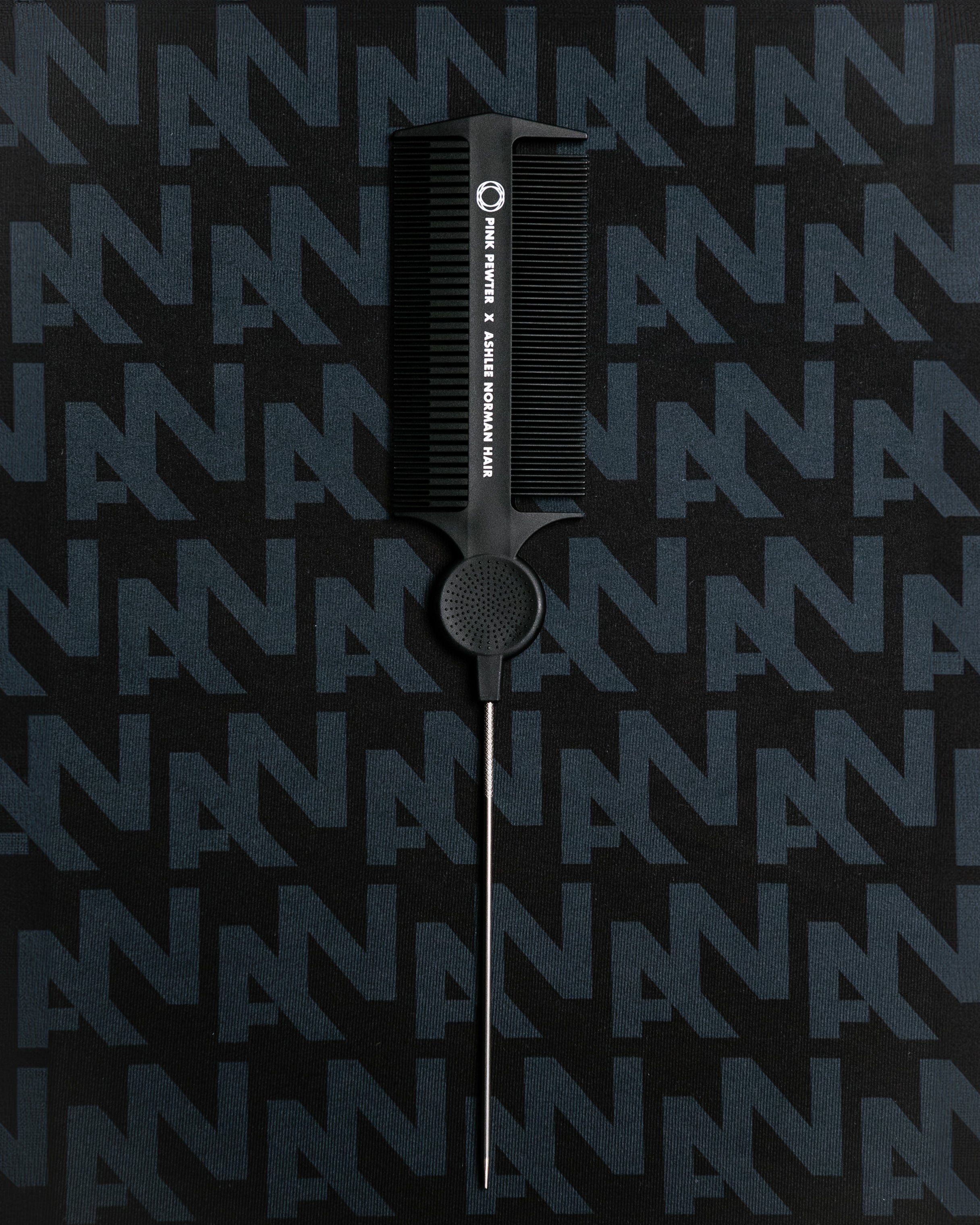 Triple Threat Carbon Fibre Tease, Weave and Lock Styling Comb (Black 11")