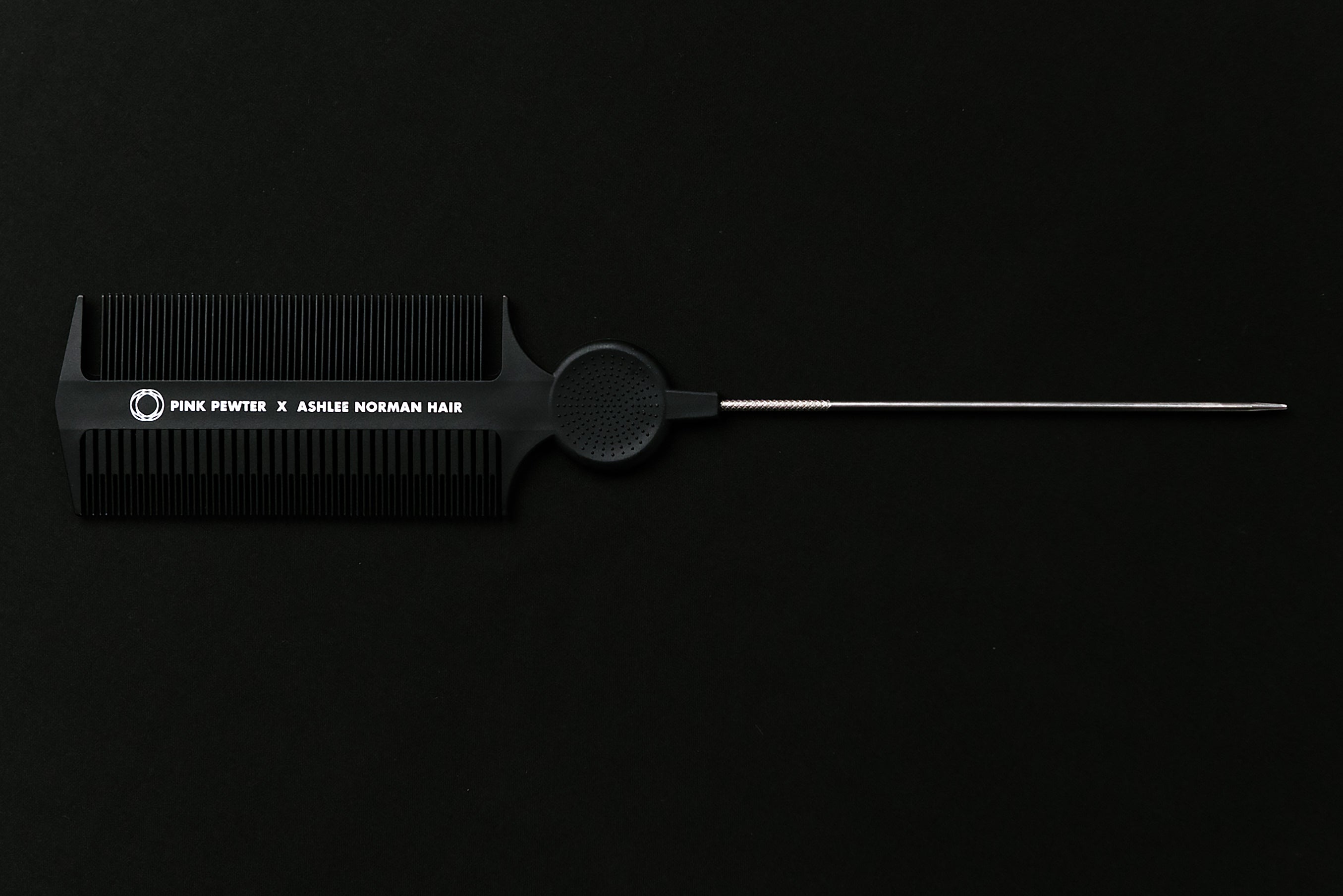 Triple Threat Carbon Fibre Tease, Weave and Lock Styling Comb (Black 11")